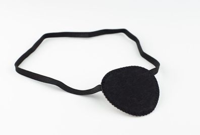 Augenklappe mit Gummiband, beidseitig verwendbar, schwarz/weiß