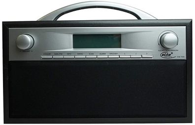 Elta DAB 7000 schwarz DAB+ Radio Holzgehäuse Uhr Musikfunktion