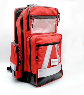 Erste Hilfe Notfall Rucksack, Notfallrucksack ''WasserStopp'' leer, rot, groß