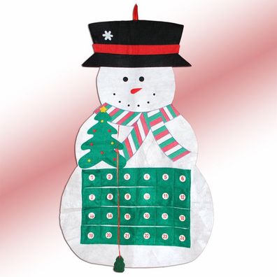 Adventskalender Schneemann Weihnachtskalender Weihnachten Befüllbar Filz 100cm