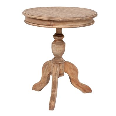 Beistelltisch TIGA D50cm Antik-Natural Landhaus Shabby Chic Couchtisch Tisch