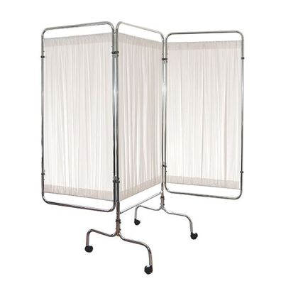 Wandschirm, Raumteiler, Paravent, 3-teilig, fahrbar