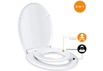 Tacklife DBTS02BJ Universal-Toilettensitzbezug Toilettensitz mit Kindersitz Klodeckel