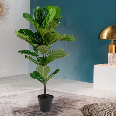 Künstliche Pflanze Geigenbaum ca. H100cm Geigenfeige Ficus Lyrata
