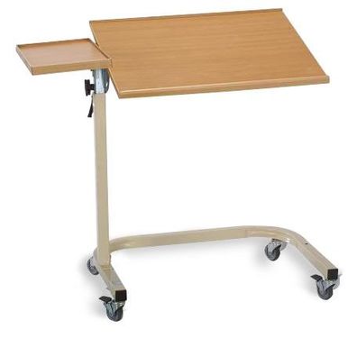 Beistelltisch KNUT, Buche, höhenverstellbar 61 - 108 cm, mit Seitenablage