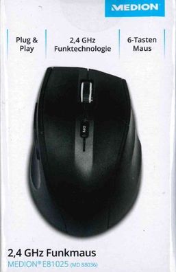 MEDION Funkmaus kabellos E81025 MD 88036 2,4GHz