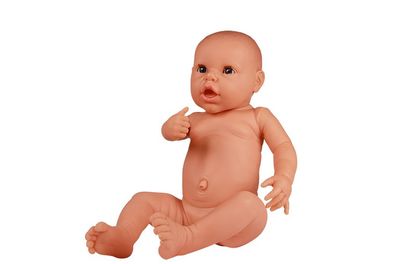 Baby, Babypuppe, Neugeborenenpuppe für Wickelübungen + Badeübungen, weiblich