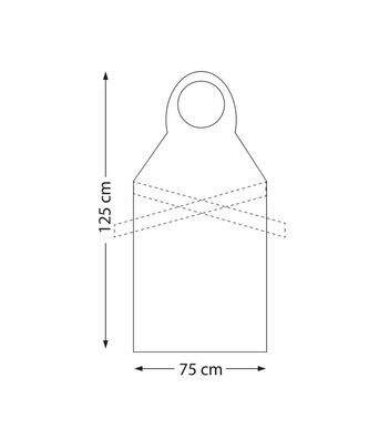 Einweg Schürze Kittel, PE Einmal-Schürzen, weiß, 75 x 125 cm, VPE = 100 Stück