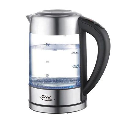 Elta Glas Wasserkocher Temperaturregelung 2200 Watt 1,7l Fassungsvermögen