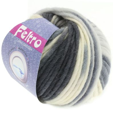 Lana Grossa FELTRO PRINT 50 g moderne Filzwolle 21 Farben 50 m Filzgarn
