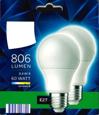 3x 2er-Pack Glühbirnen mit je 806 Lumen und 60 Watt Leistung - E27 Fassung