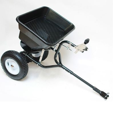 Streuwagen Streusalz Anhänger Düngerstreuer Streuer für Rasentraktor 45 Liter