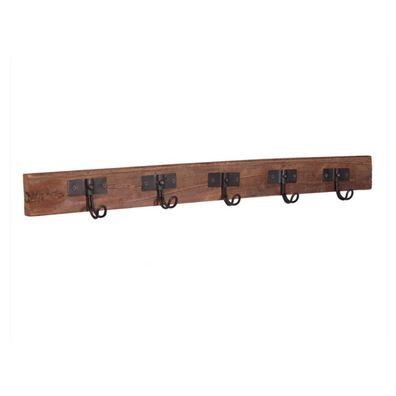 Massive Garderobe Vecchio 100cm natural recyceltes Holz Hakenleiste