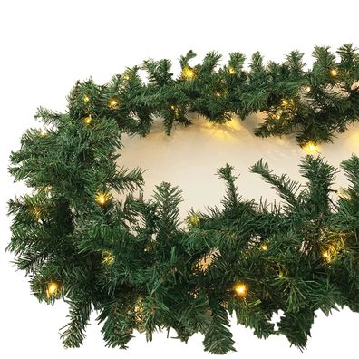 XL 70 LED Girlande beleuchtet Tannengirlande Lichterkette 540 cm außen