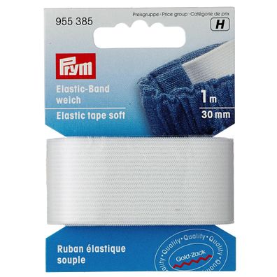 Prym Elastic-Band weich weiß 30 mm 1 m
