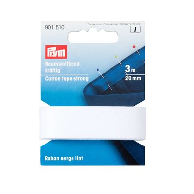 Prym Baumwollband kräftig weiß 10 mm 5 m Gummiband