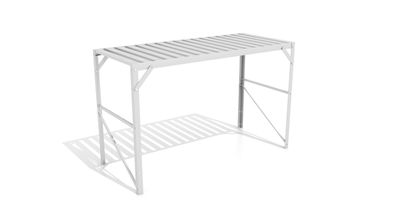 Alutisch, 1 Ablage, 121x54x76cm