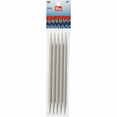 Prym Nadelspiel Strumpfstricknadeln aus Kunststoff Länge 20 cm Stärke 9,0 mm