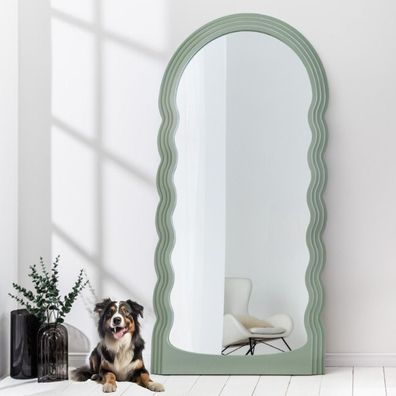 Extravaganter Rundbogen Design Spiegel 160x80cm Formosa grün modern