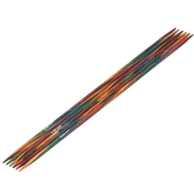 Lana Grossa Nadelspiel Strumpfstricknadeln Design-Holz Multicolor Länge 15/20 cm