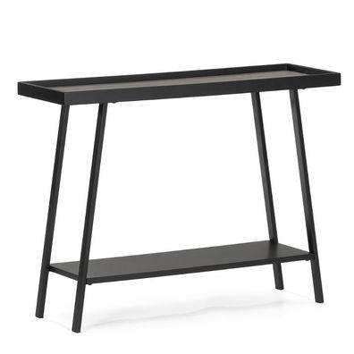 Moderner Konsolentisch CUDA 100cm Altholz-Look schwarzes Metallgestell