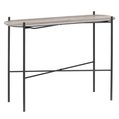 Moderner Konsolentisch META 100cm Eichen-Optik schwarzes Metallgestell