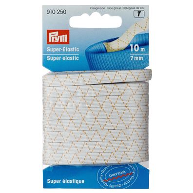 Prym Super-Elastic weiß 7 mm 10 m