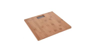 Bathroom Solutions Personenwaage Personen Digitalwaage Gewichtswaage Bambus 30x30 cm