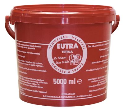 Eutra Melkfett 5000 ml-Eimer Hoher Fettgehalt keine Farb- und Duftstoffe Neutral