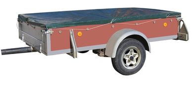 Gewebe-Abdeckplane PolyGuard 210 g/m² Kunststoffplane 6 x 8 m grün randverstärkt