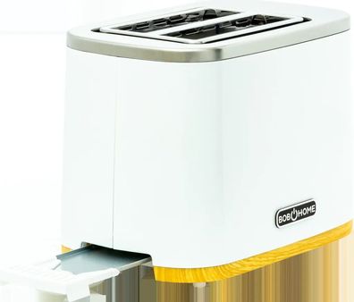 BOB HOME Edelstahl Toaster Buongiorno PANE 2-Scheiben mit Brötchenaufsatz