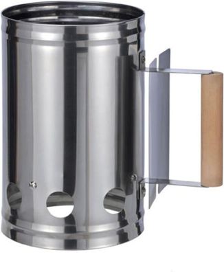 Premium Anzündkamin aus galvanisiertem Stahl für Holzkohle Briketts Hitzeabschirmung