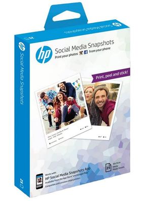 HP Social Media Snapshots W2G60A Fotopapier 25 Blatt 10 x 13 cm
