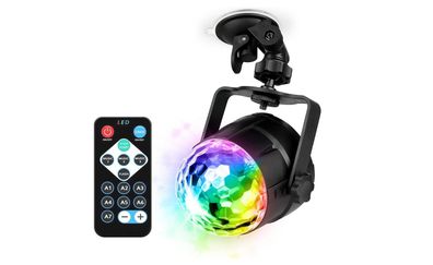 Party-Licht Discokugel USB mit Saugnapf und Halterung inkl. Fernbedienung