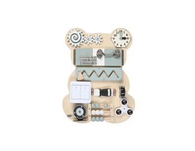 Motoriktafel Activity BOARD BEAR pädagogisches Lernspielzeug für Kleinkinder