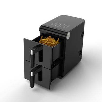 Elta Doppelstock-Luftfritteuse – 11 L Dual Zone XXL Airfryer mit 2 Fächern