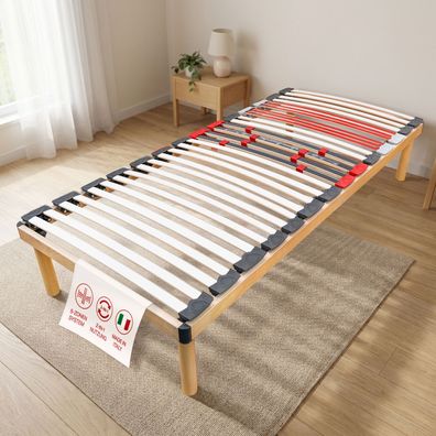 Hochwertiges Bettgestell mit Lattenrost 'DORADO' Massivholz Buche Made in Italy