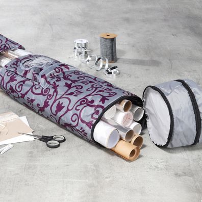 Geschenkpapier-Organizer Grau-Lila Aufbewahrungstasche Weihnachtspapier