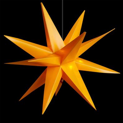 LED Weihnachtsstern Adventsstern Gold Ø25cm Fensterdeko Faltstern IP44