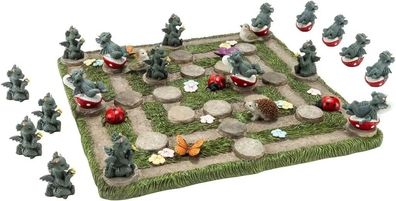 Drachenmühle Mühle Brettspiel mit 19 handbemalten Drachen Figuren Spiel