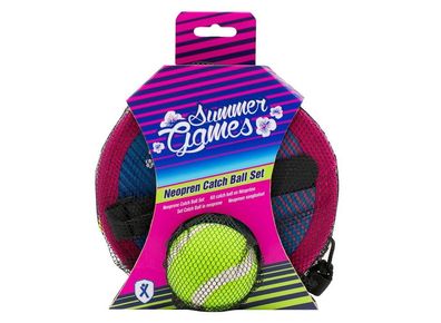 Summer Games Klettball Set Neopren Catch Ball Spiel 2 Fangscheiben Strandspiel