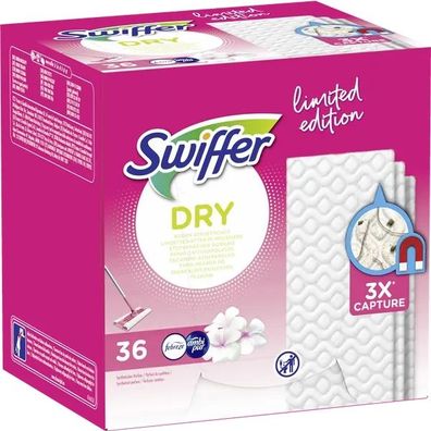 Swiffer Bodenstaubtücher Dry 36 Stück Nachfüllpack Limited Edition Rosa