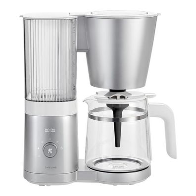 Zwilling Enfinigy Filterkaffeemaschine Glaskanne 1,5 L Silber Blooming Timer
