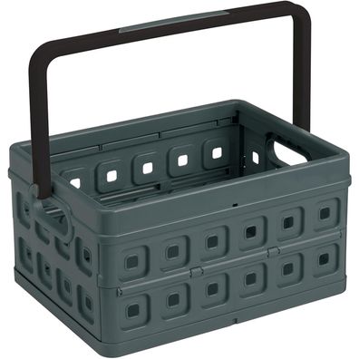 Sunware Square Kunststoff Faltbox Einkaufskorb 24 L - Anthrazit