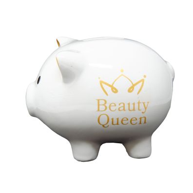 Charmantes Sparschwein aus Dolomit mit Beauty Queen Aufdruck