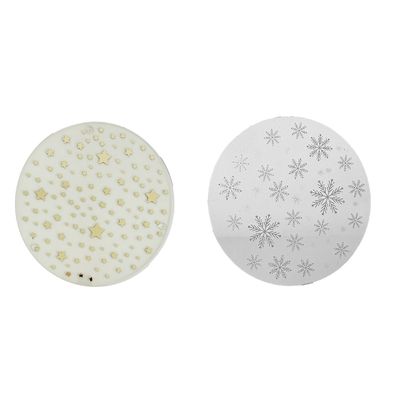 2er Untersetzer Spiegel-Glas-Untersetzer Deko Unterlage Glitzer / /terne 20cm