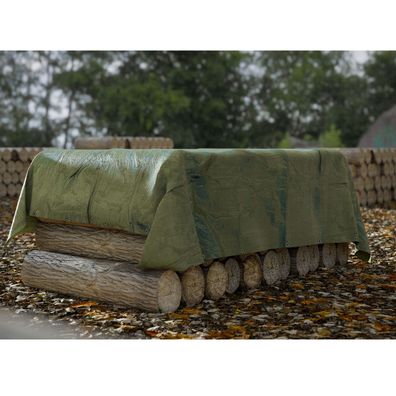 Hochwertige Abdeckplane zB. für Holz mit Ösen 3x5m 150g/m² wasserdicht UV-best