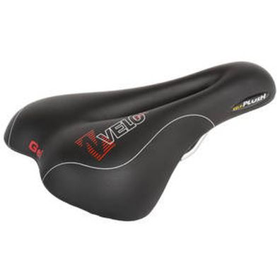 Velo Plush Gel D2 Fahrradsattel – Komfortabel Tourensattel Schwarz