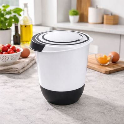 Mixschüssel Rührschüssel Schüssel Spritzschutz Antirutsch Deckel Plastik 1,5L