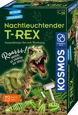 Kosmos 658021 Ausgrabungs-Set Nachtleuchtender T-Rex für Kinder ab 7 Jahren